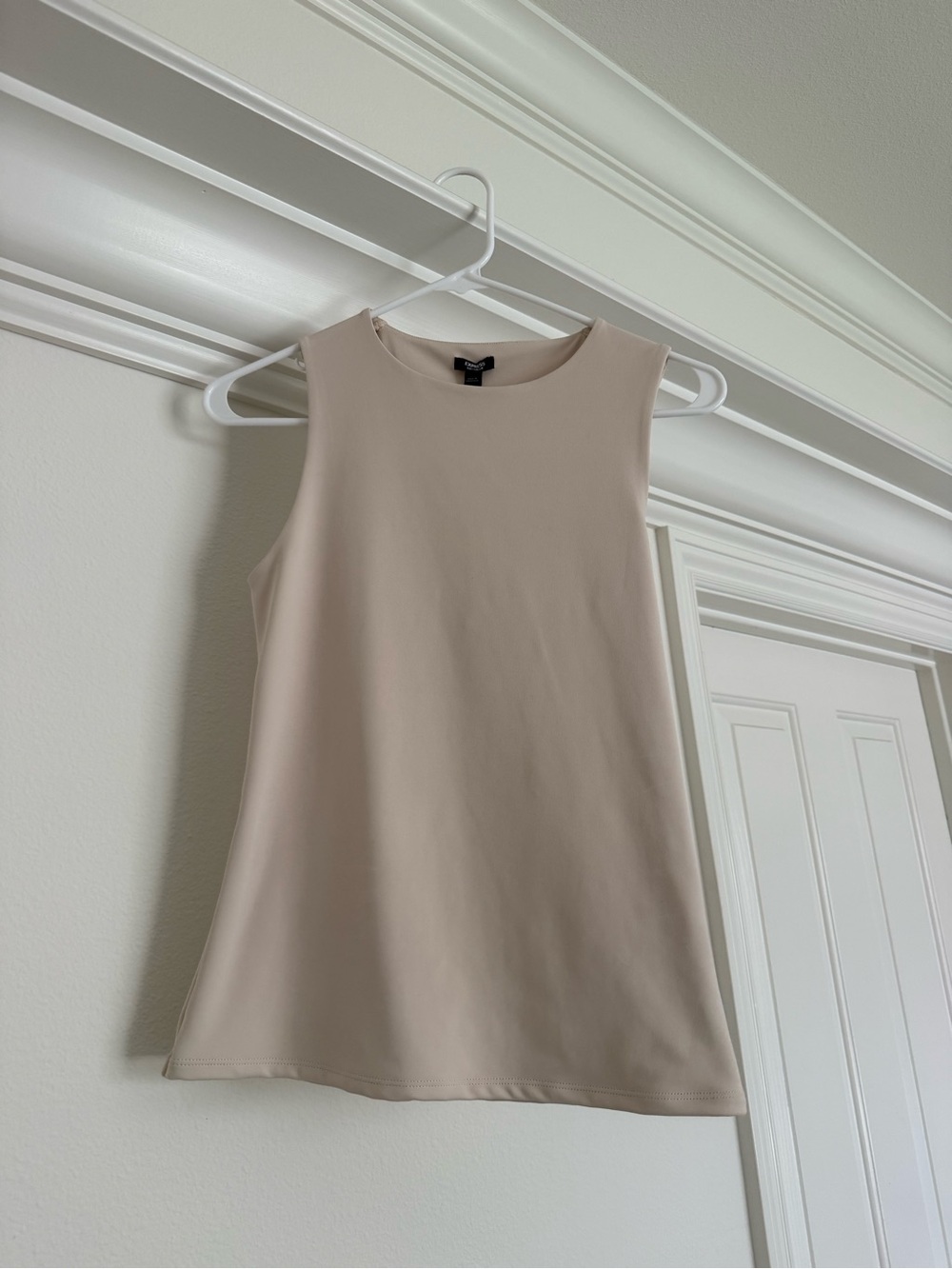 Express Neutral Beige Sleeveless Tank Top